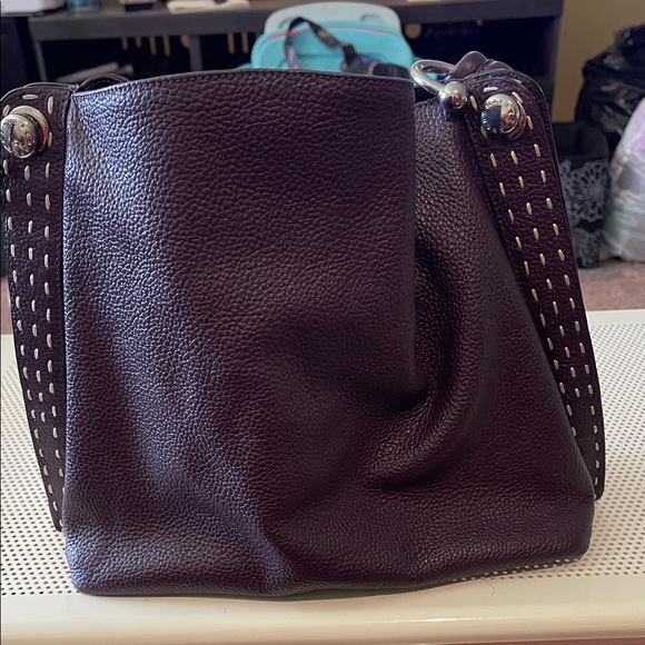 Elegant Eggplant Purple Leather Handbag - Picture 11 of 12